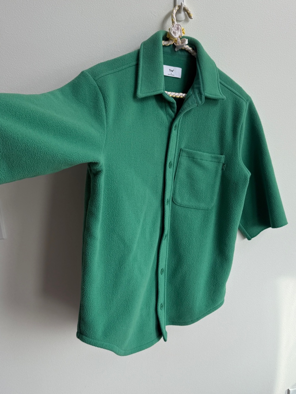 Tna fleece short sleeve button down jacket
Small